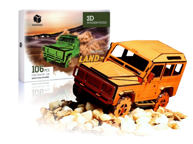 Ahşap 3D Land Rover Araba 106 Parça